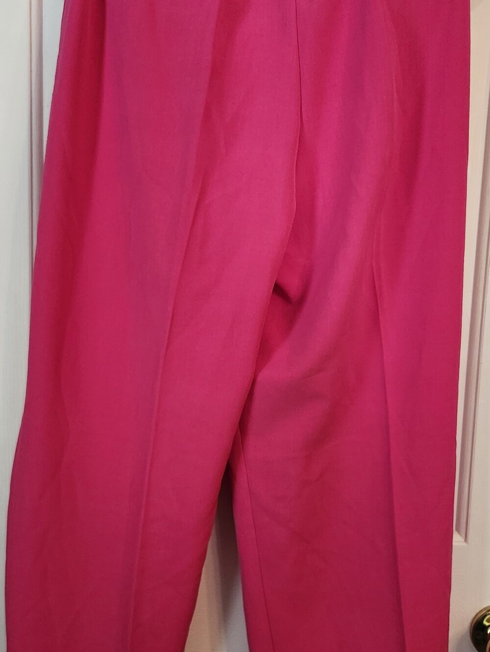 NEW Hot Pink Women's High-Waist Wide-Leg Pants Barbie Pink Kasper 20W - Picture 10 of 14